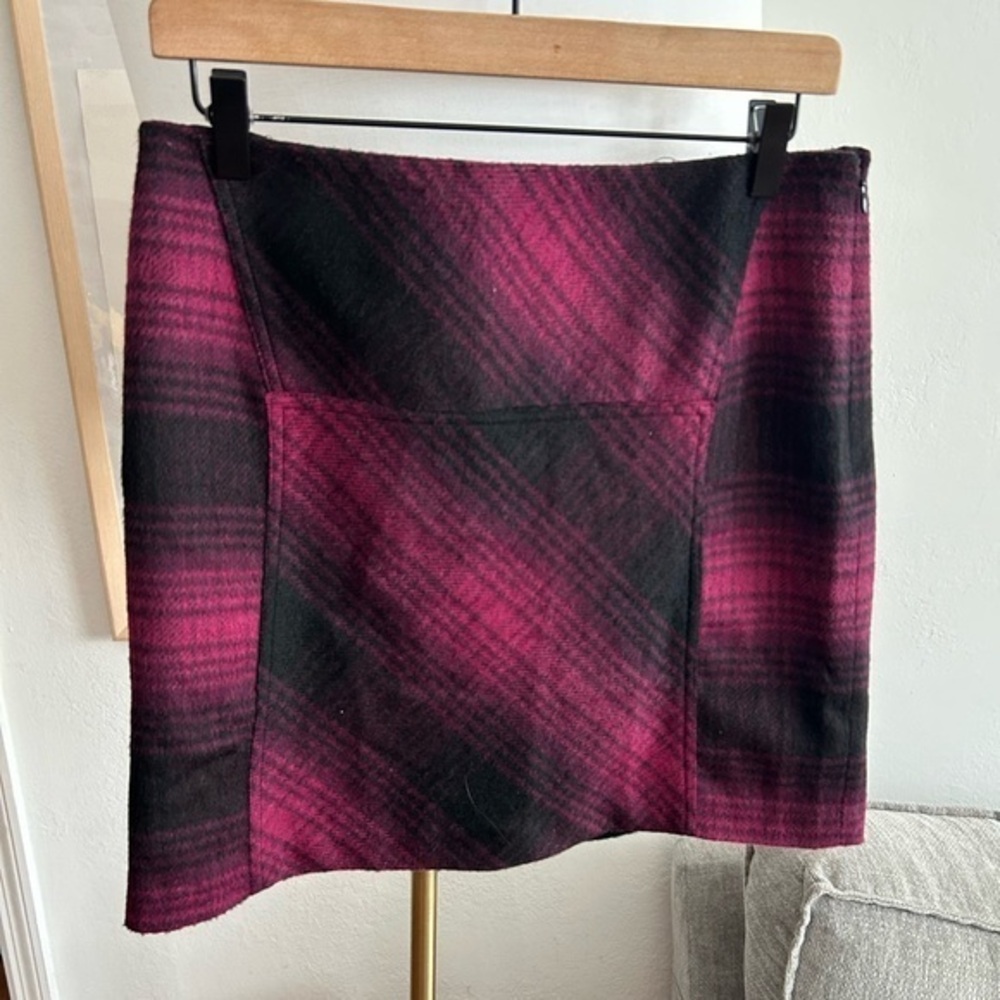 Vivienne Tam Wool Mini Skirt 8 Plaid Grunge Goth Preppy  Academia